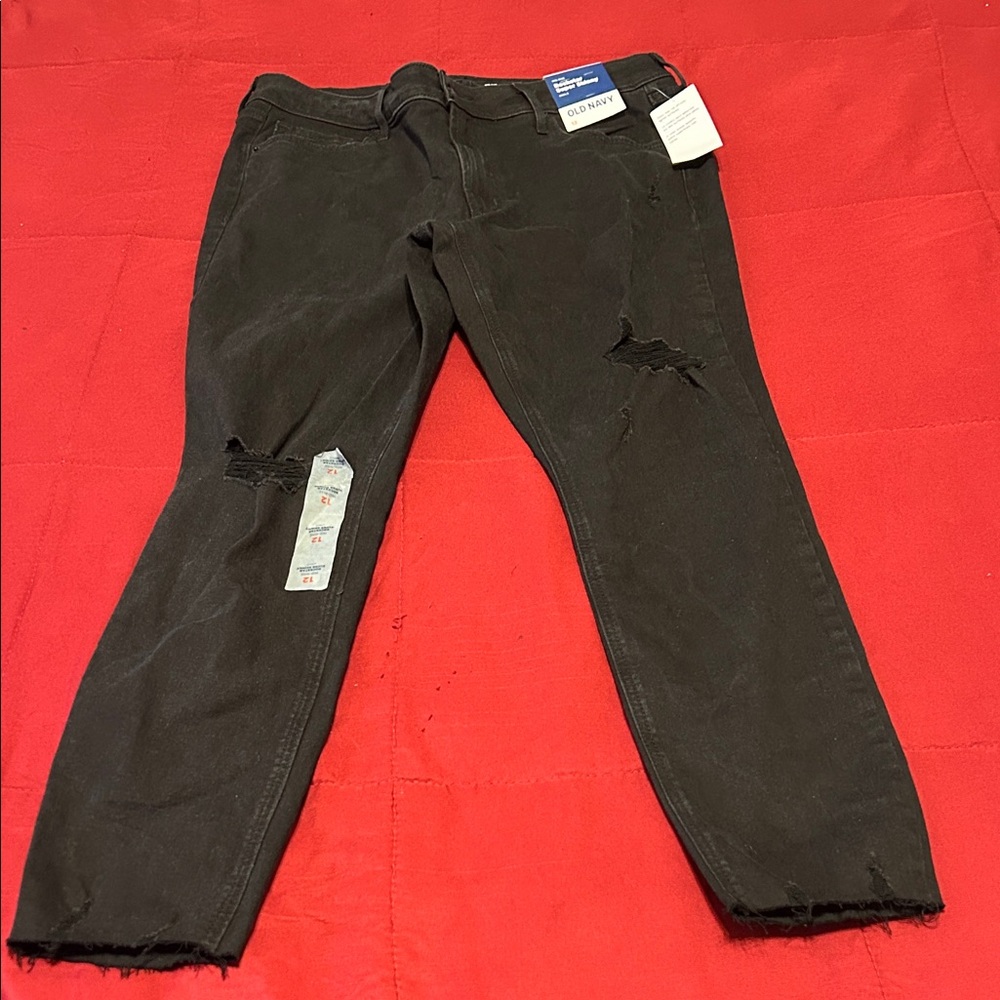 Old Navy Charcoal Rockstar Super Skinny Jeans
